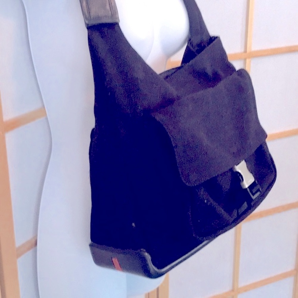 Prada Linea Rossa Bag, Charcoal Gray Flannel